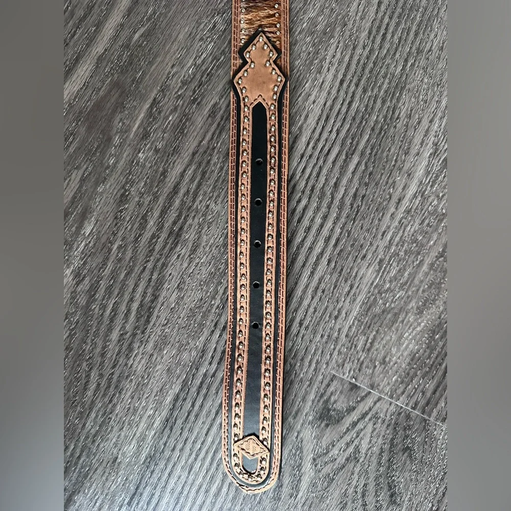 Stetson Hair-On Hide Western Belt New With Tags